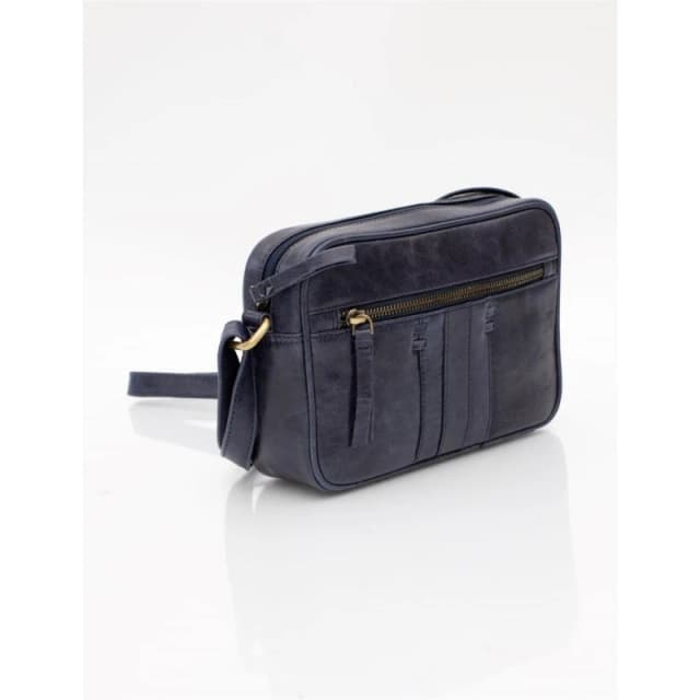 PRIMEHIDE 'Arizona' Leather Camera Style Bag Navy