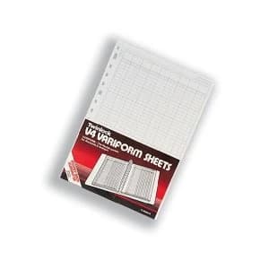 Rexel Twinlock V4 Variform 4 Column Cash Refills 1 Pack of 75 Refills