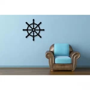 Gemi Dümeni Black Decorative Metal Wall Accessory