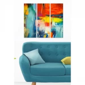 MDF558102997 Multicolor Decorative MDF Painting (3 Pieces)