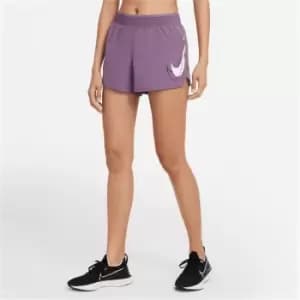 Nike Dri Fit Swoosh Run Performance Shorts Womens - Multi
