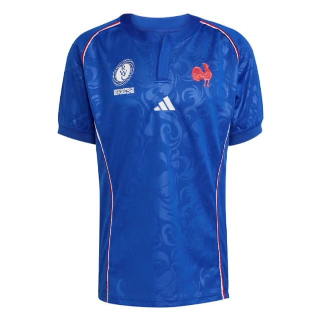 adidas France Rugby World Cup Home Shirt 2025 Adults Team Ryl blue male S