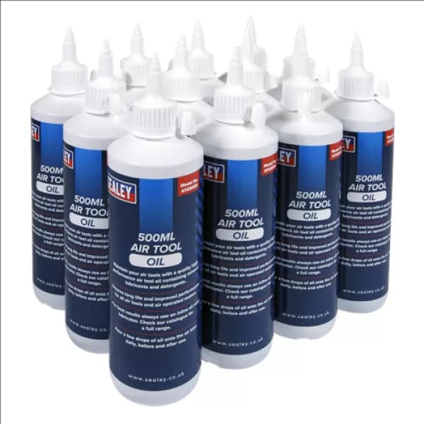 Genuine SEALEY ATO/500 Air Tool Oil 500ml Pack of 12