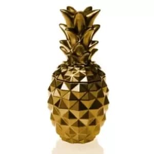 Concrete Pineapple Candle – Gold