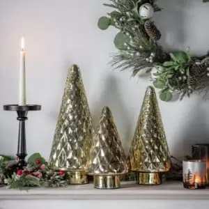 Textured Gold Festive Tree Decoration Gold