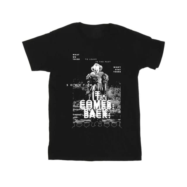 IT IT Men Pennywise Blurred Poster Cotton T-Shirt in Black Size: Small Black S Male 5063376727303