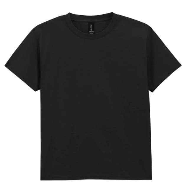 Gildan Cotton Lightweight T-Shirt in Black Size: 5-6 Years Black Unisex 5-6 Years