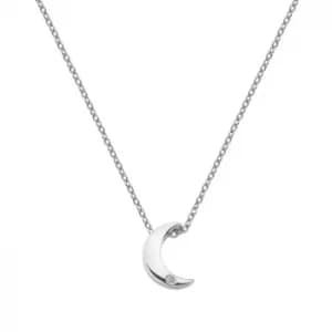 Hot Diamonds Silver Rhodium Diamond Moon Pendant