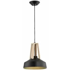 Keter Trix Dome Pendant Ceiling Light Black, 34cm, 1x E27