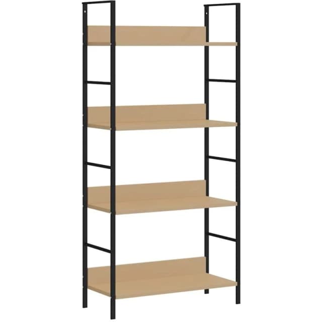 VIDAXL 4-Layer Book Shelf Oak 60x27.6x124.5cm Engineered Wood vidaXL 8719883890593