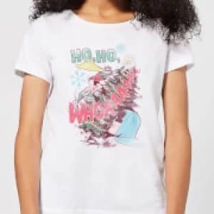 DC Ho Ho Whoaaaaaaa Womens Christmas T-Shirt - White