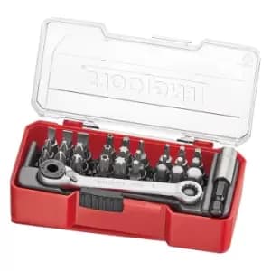 Teng Tools TJ1429 Bit Set 29 Pieces With Ratchet in Case