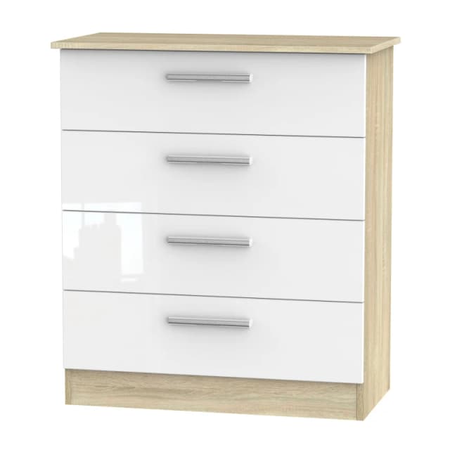 Ready Assembled 2 U Trent 4 Drawer Chest (Ready Assembled) White