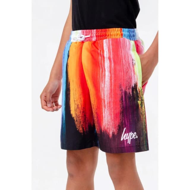 JustHype UK - Old hype boys multi Paint drip Black swim shorts