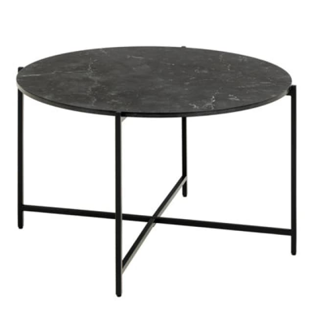 Furniture To Go Lamoine Round Coffee Table In Matt Black