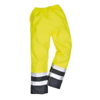 Oxford Weave 300D Class 2 Two Tone Hi Vis Trousers Yellow / Navy 3XL