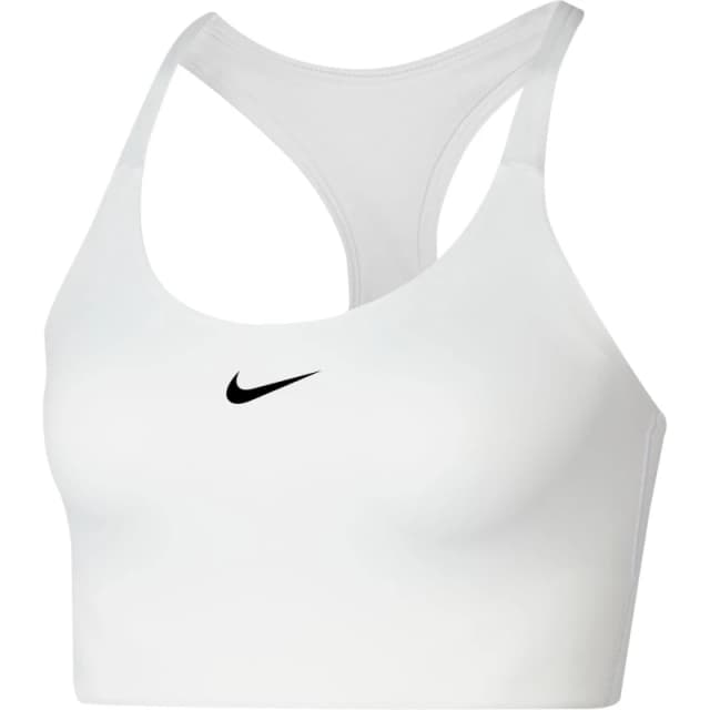Nike Swoosh Womens Medium-Support 1 Piece Pad Sports Bra White female 8 (XS)