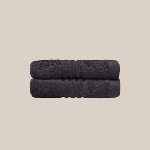 Misona Ultra Soft Bamboo Face Cloths Pack Of 2 - Dark Steel