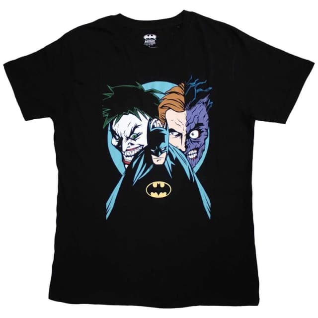 DC Comics Batman Creeping Villains T Shirt Black unisex