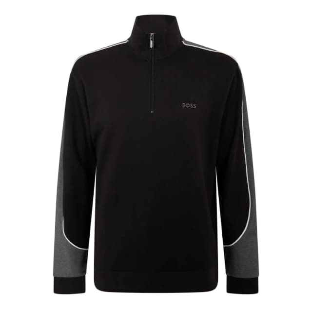 Boss Tracksuit 1/4 Jacket 10269555 1/4 Zip Fleece Tops S Black 55073103350