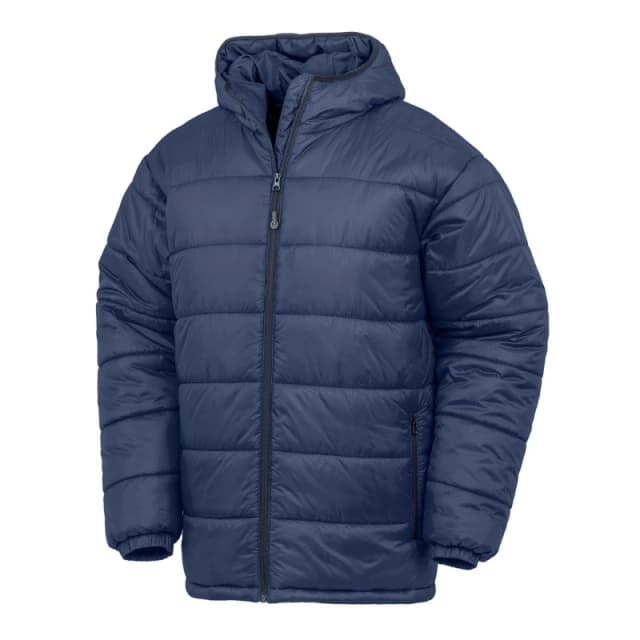 Result Result Men Hooded Padded Parka in Navy Size: X-Small Navy XS Male 5063470984343