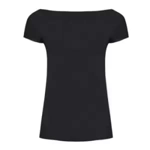 SOLS Womens/Ladies Marylin Long Length T-Shirt (M) (Deep Black)