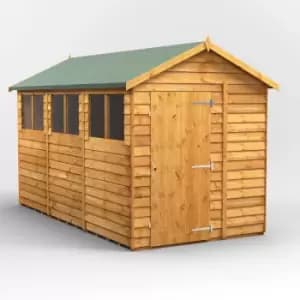 12x6 Power Overlap Apex Garden Shed