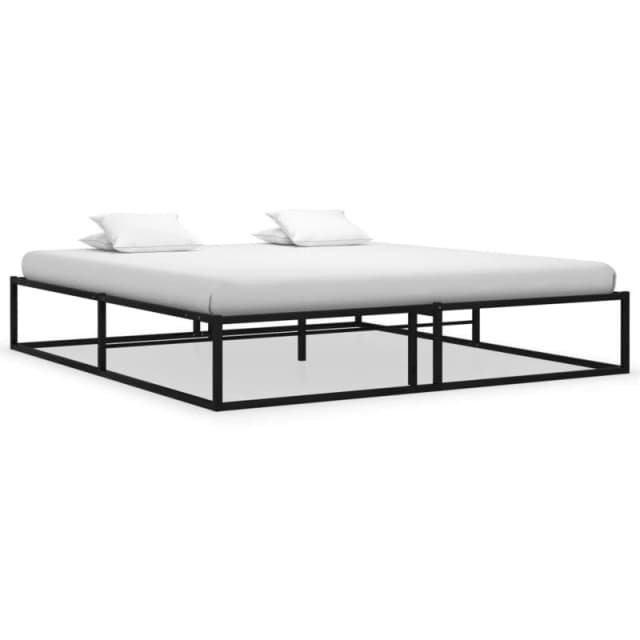 VIDAXL Bed Frame without Mattress Black Metal 200x200cm Vidaxl 8720286162606