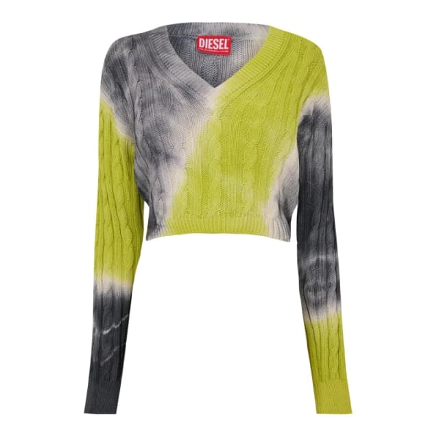 Diesel Womens Janel Maglia Knitted Hoodie Yellow female 8