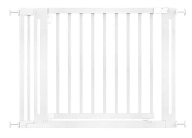 Safetots Wooden Elegance Gate, White, 105Cm - 113Cm, Pressure Fit Safety Gate, 73Cm Extra Wide Doorway, Easy Installation