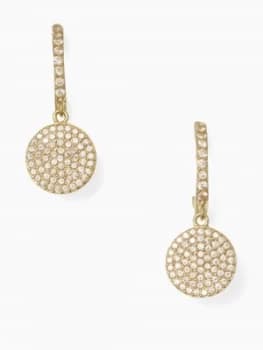 Kate Spade New York Wbrue063 shine on pave drop earrings Silver