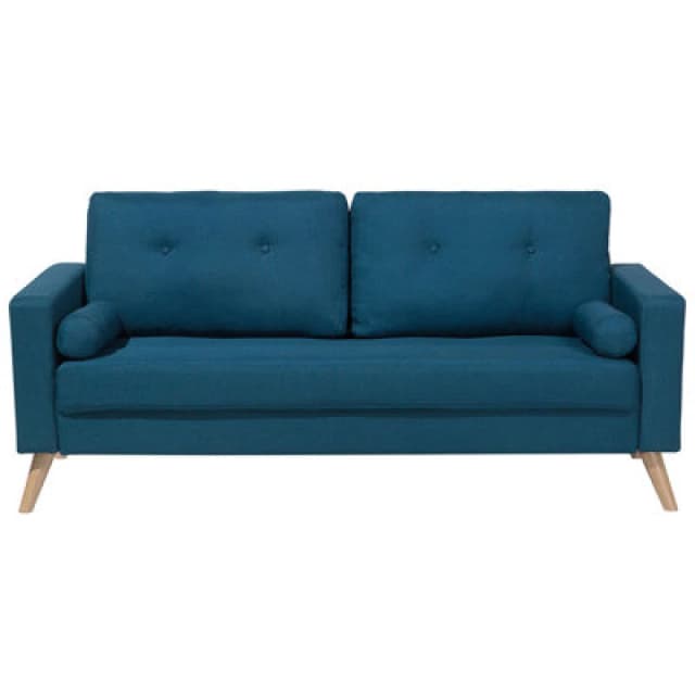 Beliani Sofa 2 Seater Kalmar Fabric Sea Blue