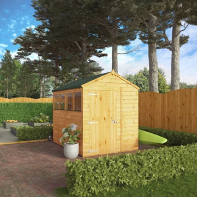 Waltons 8 X 6 Shiplap Apex Glass Glazed Modular Garden Storage Shed