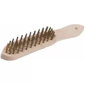 Silverline - Brassed Wire Brush - 4 Row