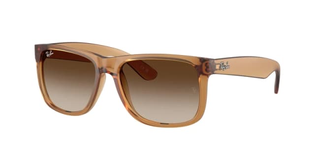 Ray - Ban Man Ray - Ban RB4165 JUSTIN 681413 Sunglasses Nylon Brown Brown Squared Normal Shaded Brown Sunglasses Man Nylon