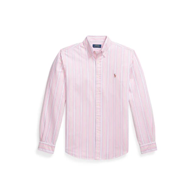 Polo Ralph Lauren Multi-coloured Striped Poplin Shirt Pink/White male L