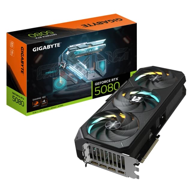 Gigabyte GeForce RTX 5080 GAMING 16G Graphics Card - 16GB GDDR7. 256bi