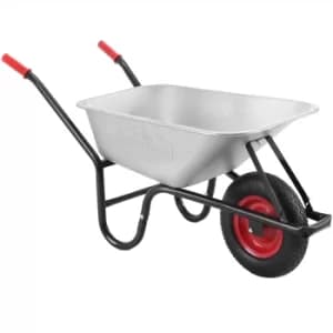 Wheelbarrow Galvanised 100L 250kg with Pneumatic Tyre