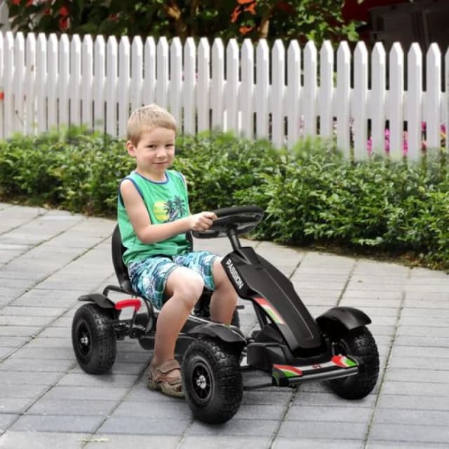 HOMCOM Children Pedal Go Kart - Black 370-276V00BK