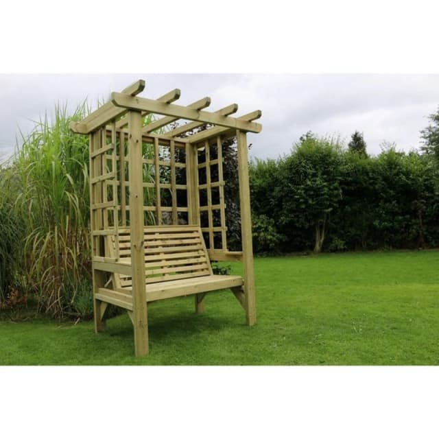 Churnet Valley Garden Furniture Ltd Beatrice 2 Seat Arbour - Min. Assembly Required - Set of Cushions Inc in Brown Brown Unisex