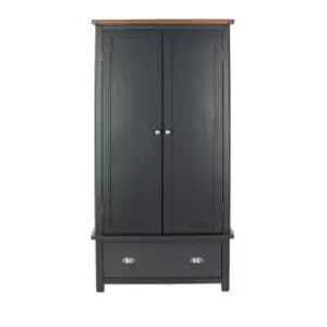 Dunkeld 2 Door 1 Drawer Wardrobe, Blue