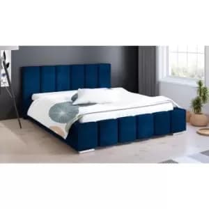 Lemela Bed Super King Plush Velvet Blue