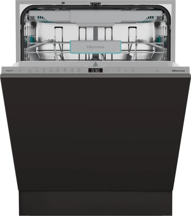 Hisense HV16AUK Integrated Full Size Dishwasher - Silver Control Panel with Fixed Door Hinge Kit - A Rated