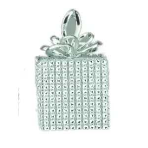 Premier Diamante Christmas Square (10cm) (Silver)