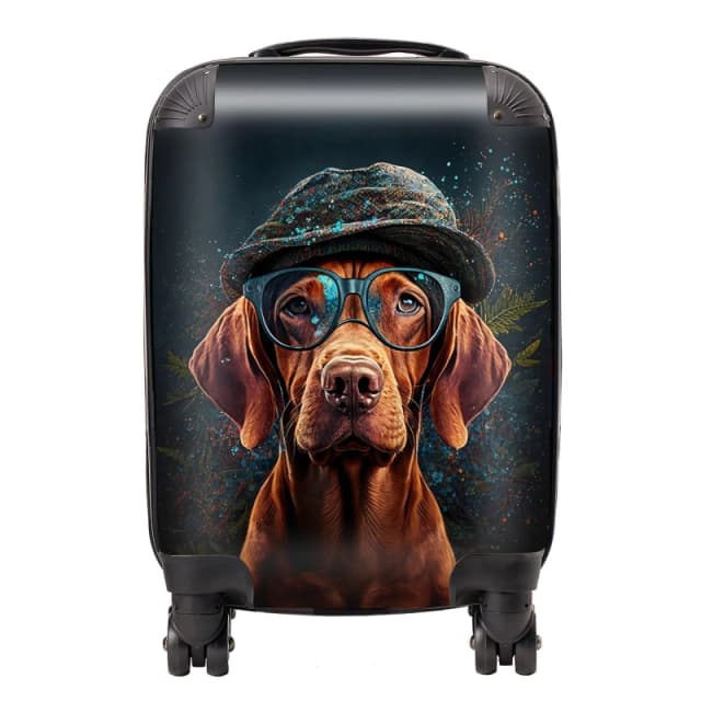 Warren Reed - Designer Hungarian Vizsla Dog Splashart Suitcase Size: Large Multicolor Unisex Large