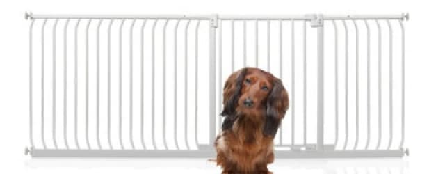 Bettacare Elite Pressure Dog Gate, 216Cm - 225Cm, Matt White, Pressure Fit Pet Gate For Dog And Puppy