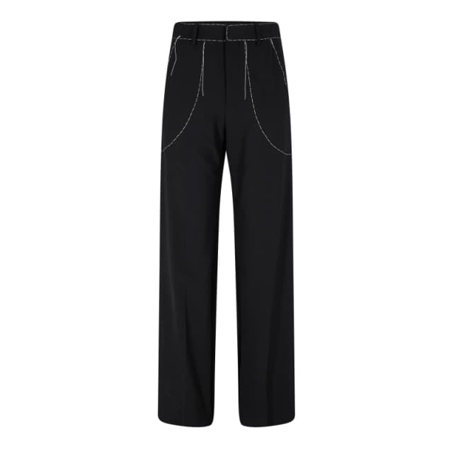 Off White Stitch Zip Trousers Black/White male L