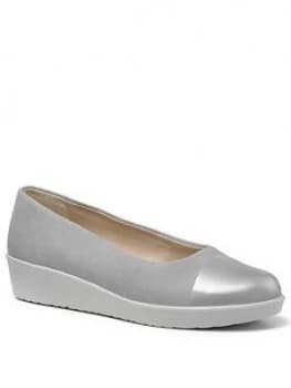 Hotter Angel Wedge Ballet Pumps - Grey, Size 8, Women