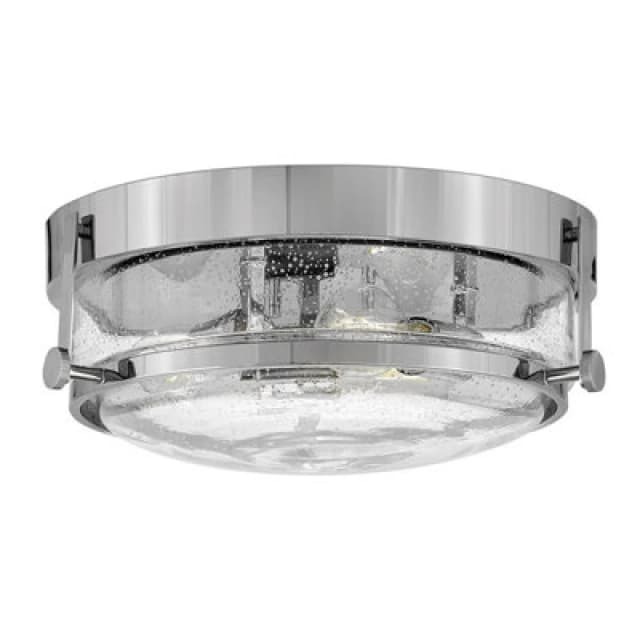 Harper 3 Light Flush Ceiling Light, Polished Chrome