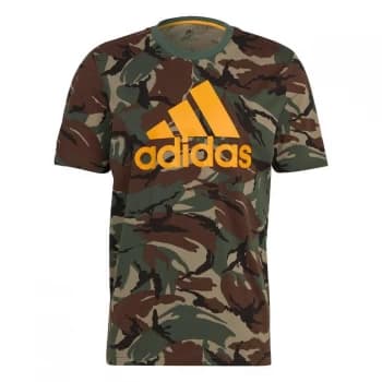 adidas Essentials Camouflage T-Shirt Mens - Green Oxide / Semi Solar Gold